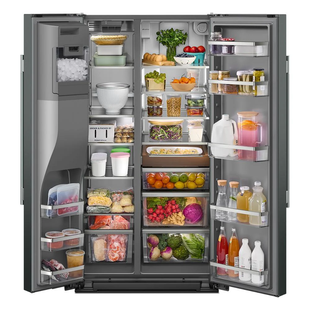 20.8 Cu. Ft. Counter-Depth Side-by-Side Refrigerator with Exterior Ice and Water Dispenser in Black Ore - Image 5