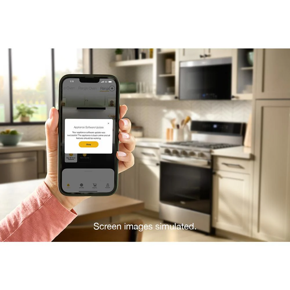 30-inch Smart Gas Range with Air Cooking Technology, No Preheat Air Fry, Steam/Self Clean and High Speed Preheat - Image 3