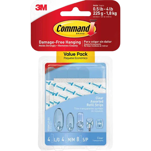 3M Command Clear Assorted Adhesive Strips - Image 2