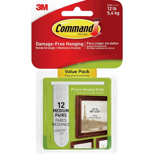 3M Command Medium Interlocking Picture Hanger, 12-Pack - Image 2