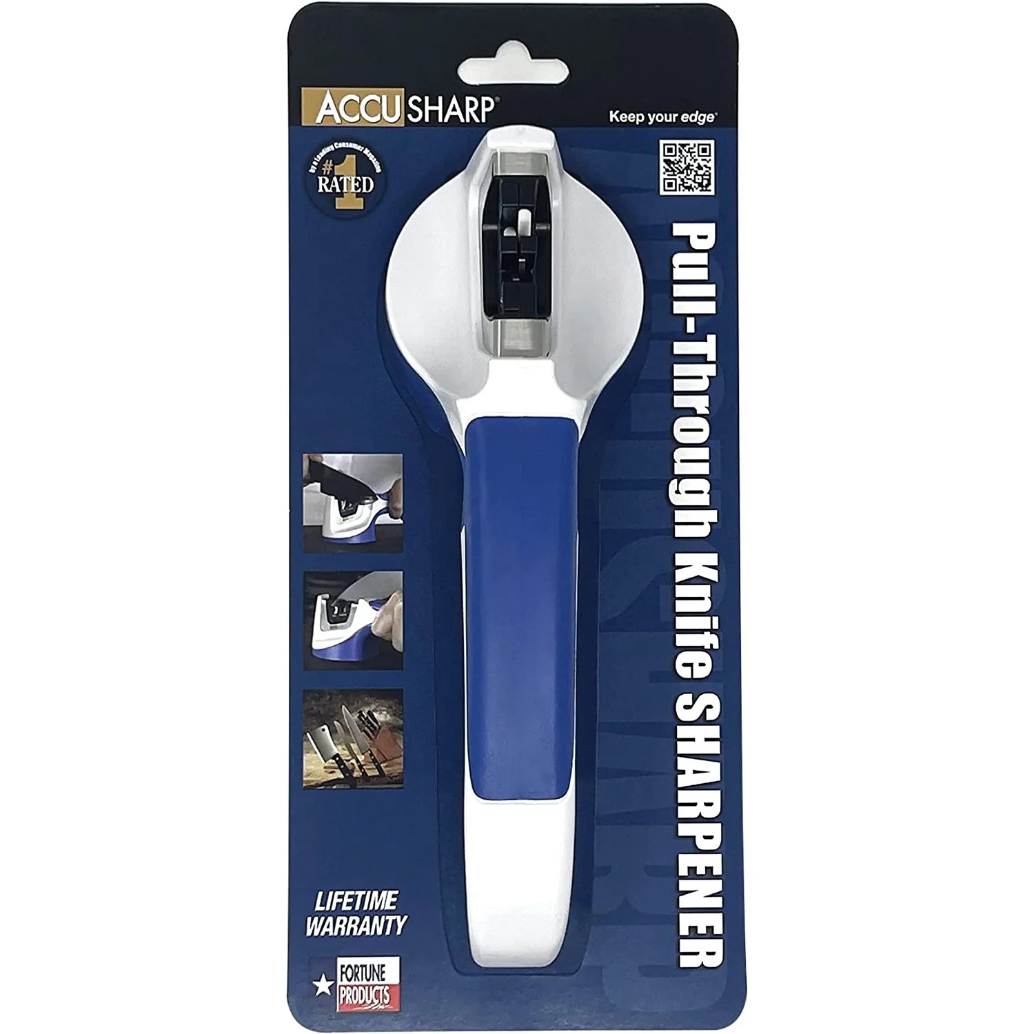 AccuSharp Pull-Through Knife Sharpener with Tungsten Carbide/Ceramic Rods - Image 4