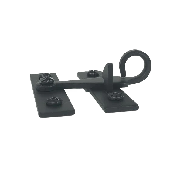 Acorn Smooth Black Pig Tail Cabinet Latch - Image 2