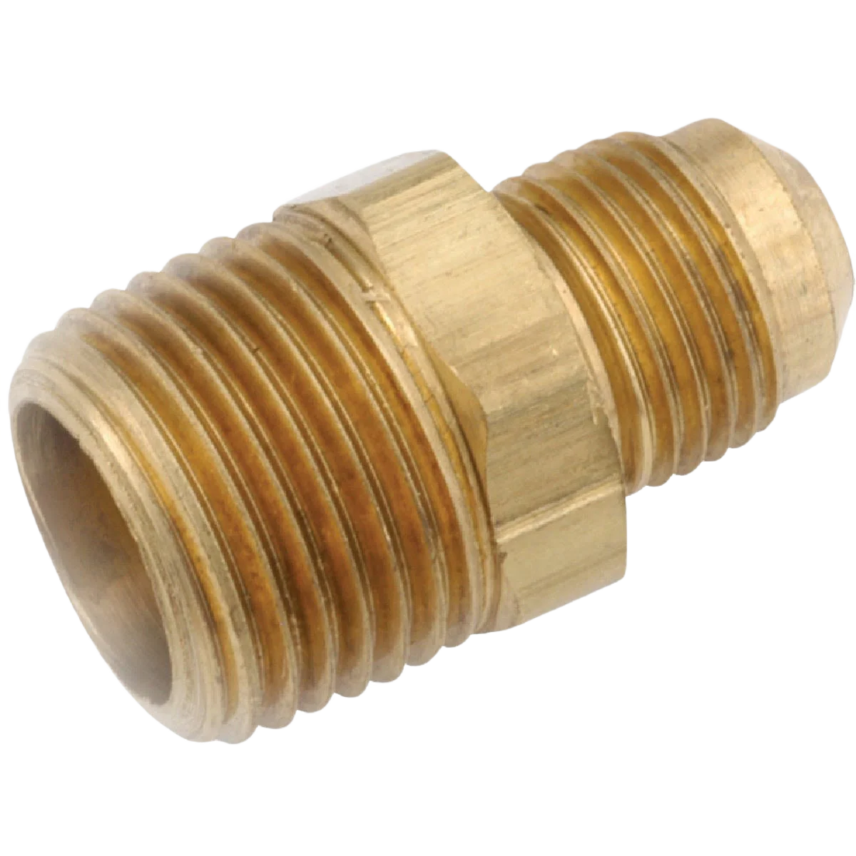 Anderson Metals Brass Male Flare Connector, 3/8 In. x 1/2 In.