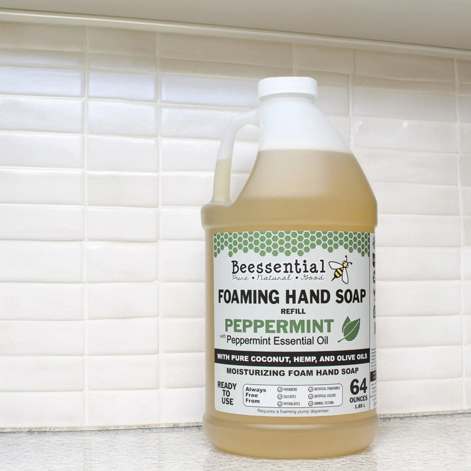 Beessential Foaming Hand Soap Refill - 64 oz - Image 5