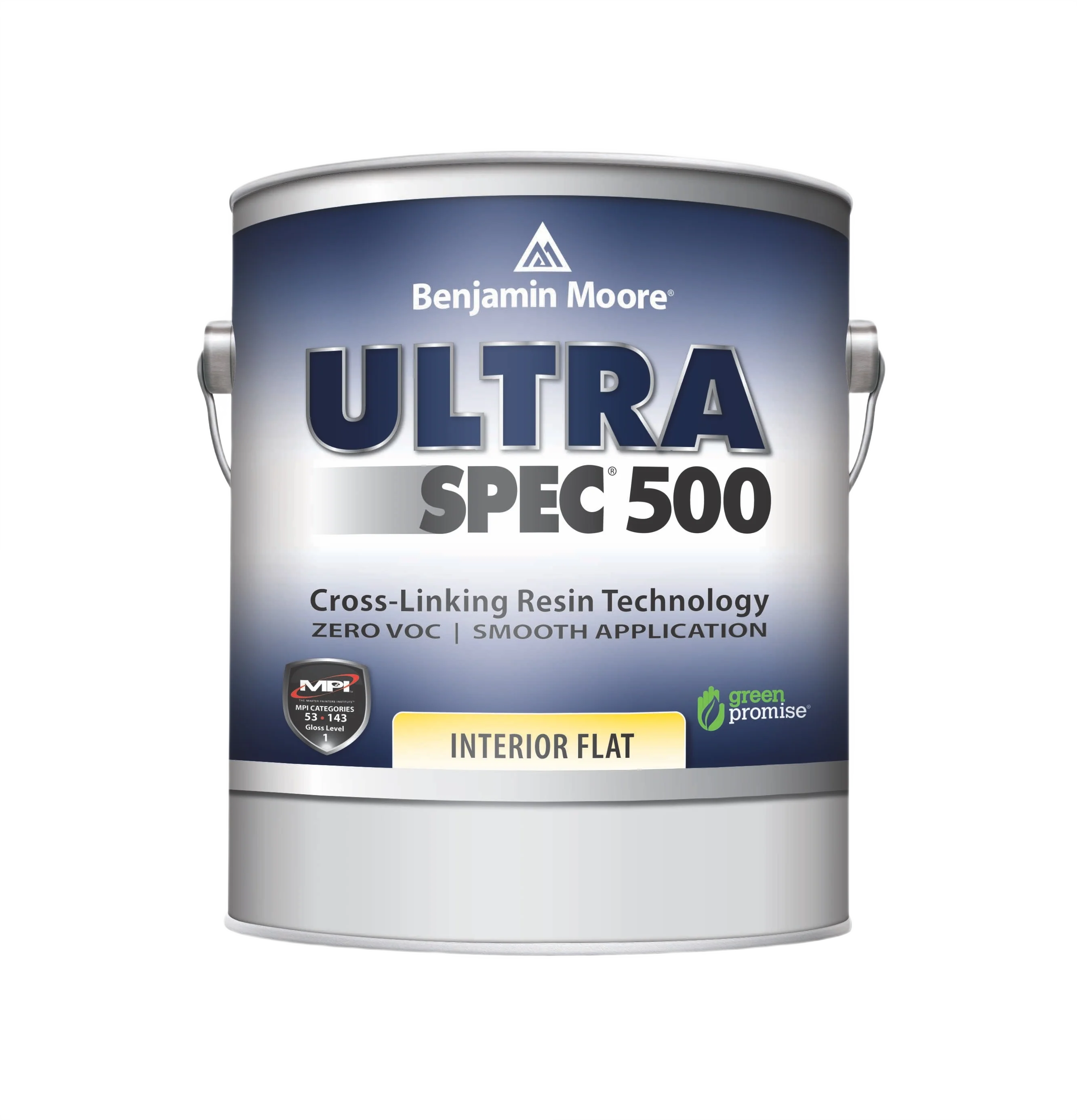 Benjamin Moore Ultra Spec 500 White Flat Interior Paint, 1 Gallon