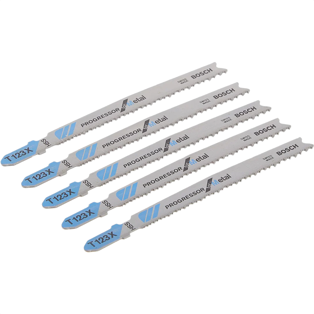 Bosch 4 In. 10-24P TPI Metal T-Shank Jigsaw Blade, 5 pk