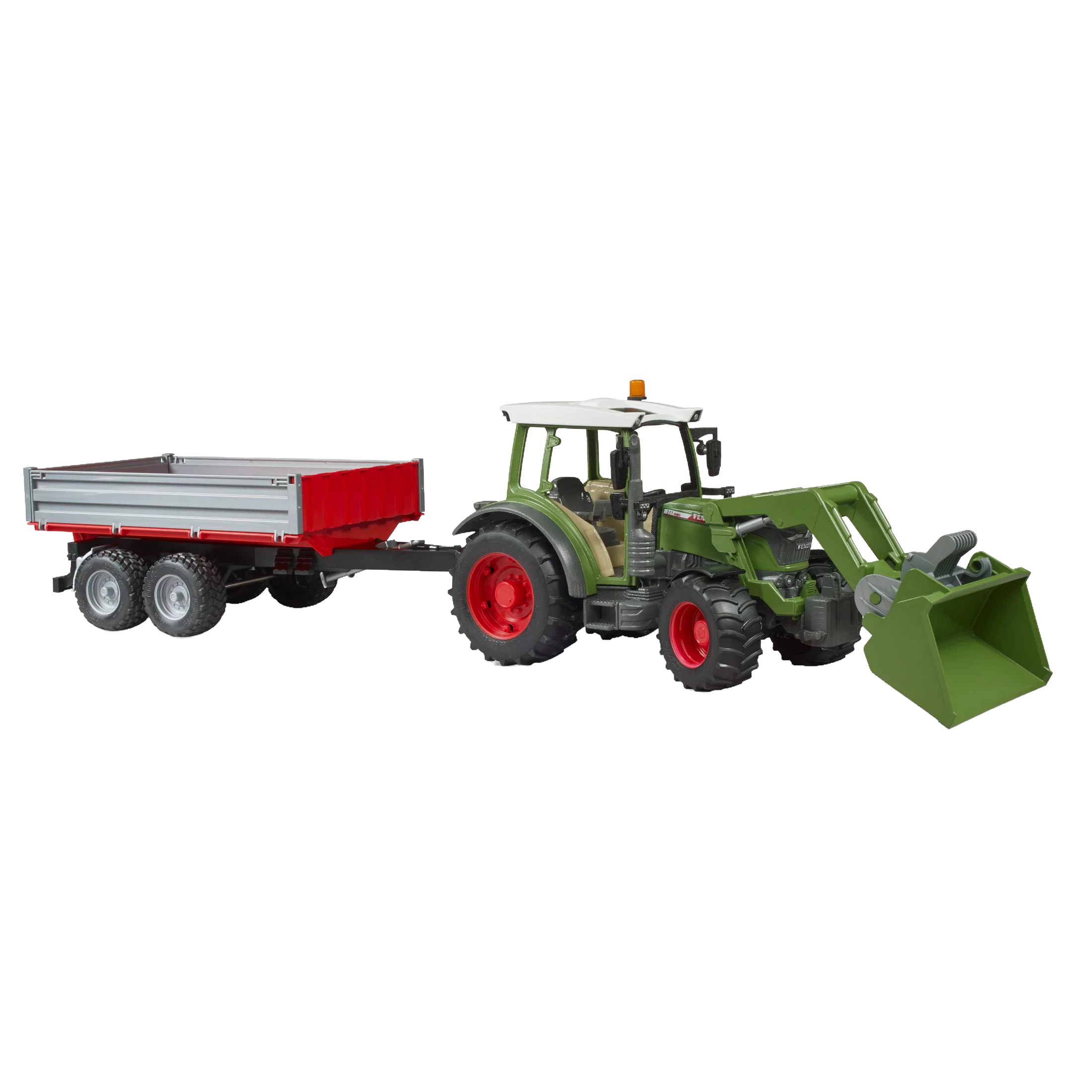 Bruder 02182 Fendt Vario 211 w/ Front Loader and Tipping Trailer - Image 4