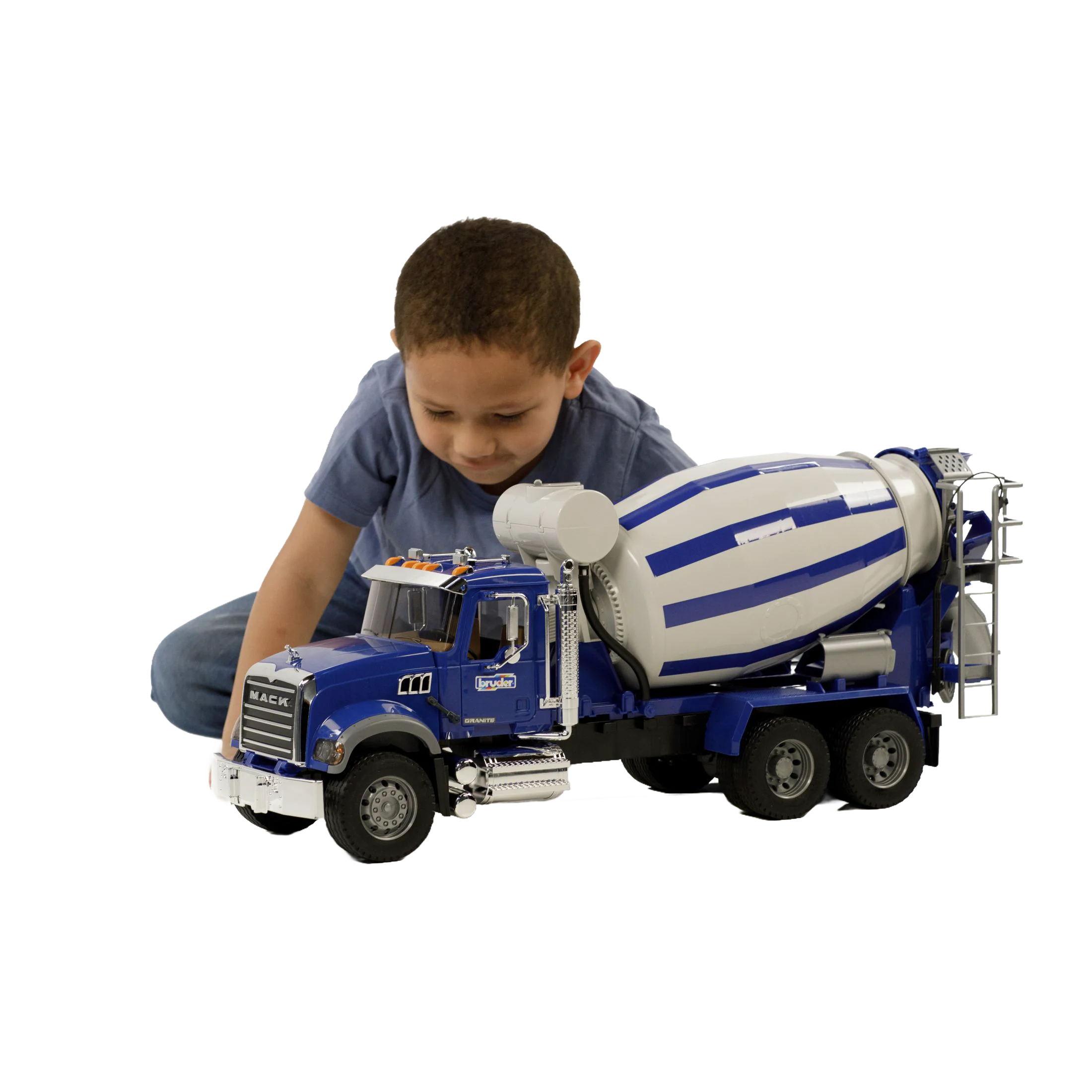 Bruder 1:16 Scale Mack Granite Cement Mixer Truck - Image 12