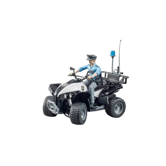 Bruder 63011 Police Quad w Light Skin Policeman and Accessories