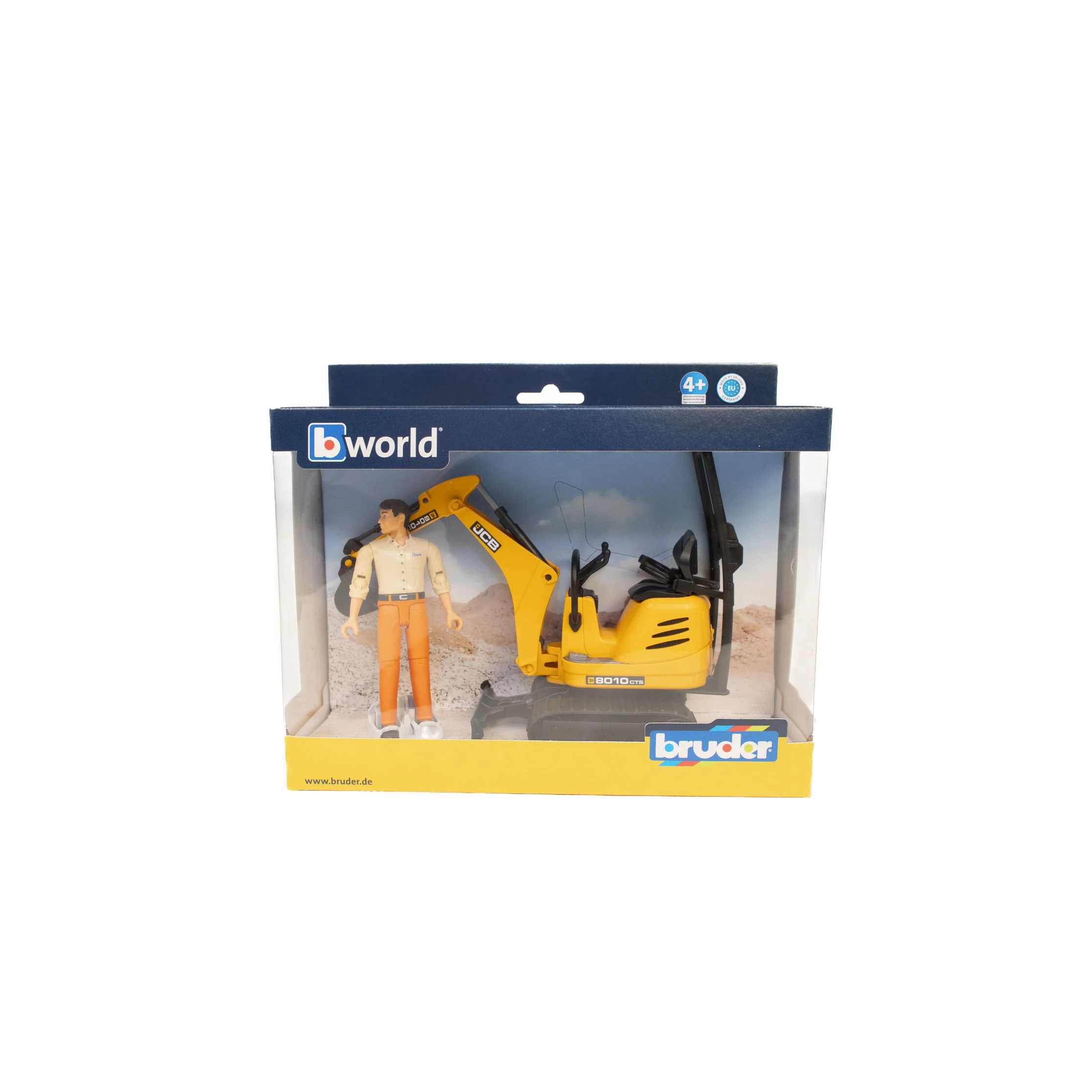 Bruder JCB C8010 CTS Micro Excavator & Construction Worker - Image 10