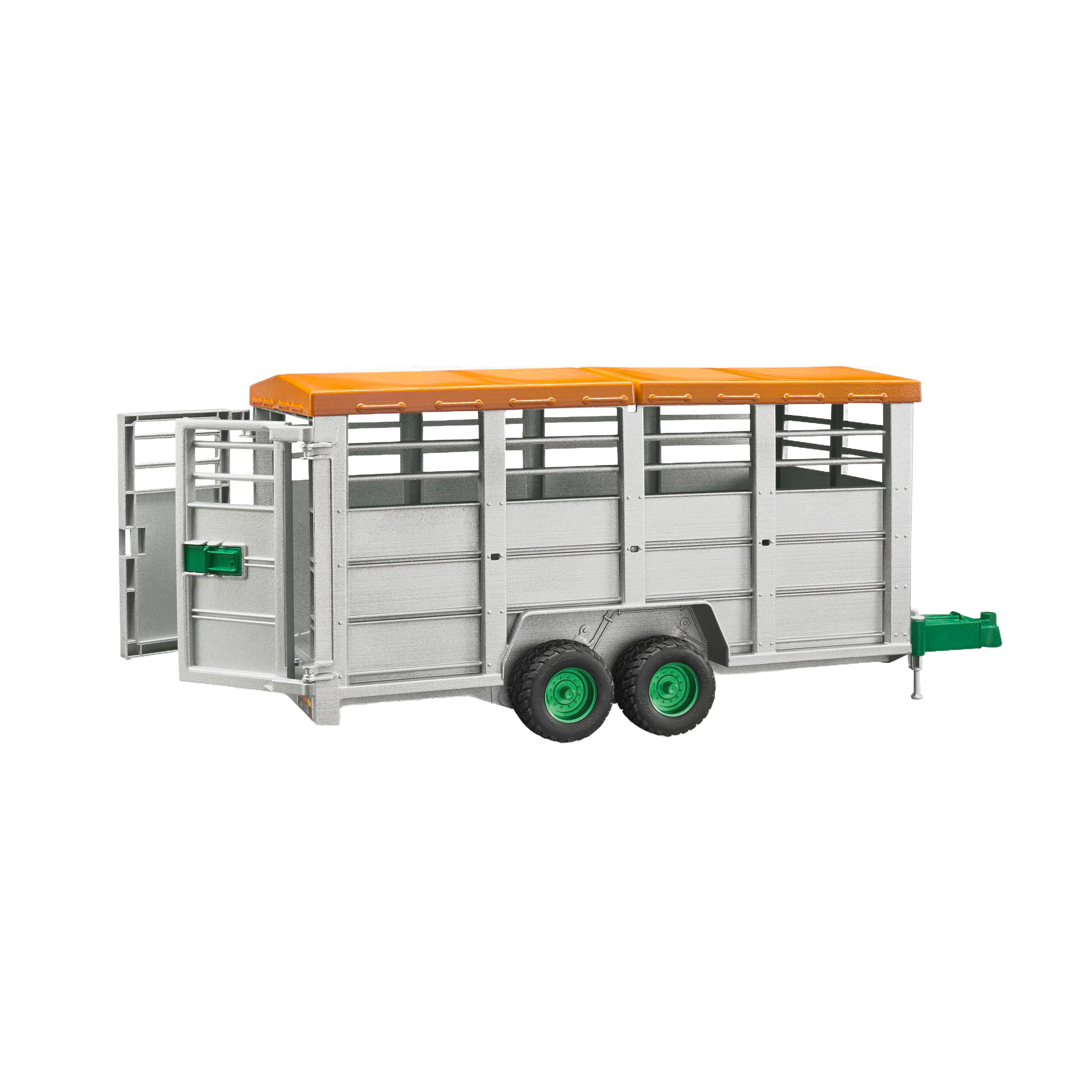 Bruder Livestock Trailer Vehicle with 1 Cow, Brown/Black, One Size - Image 4