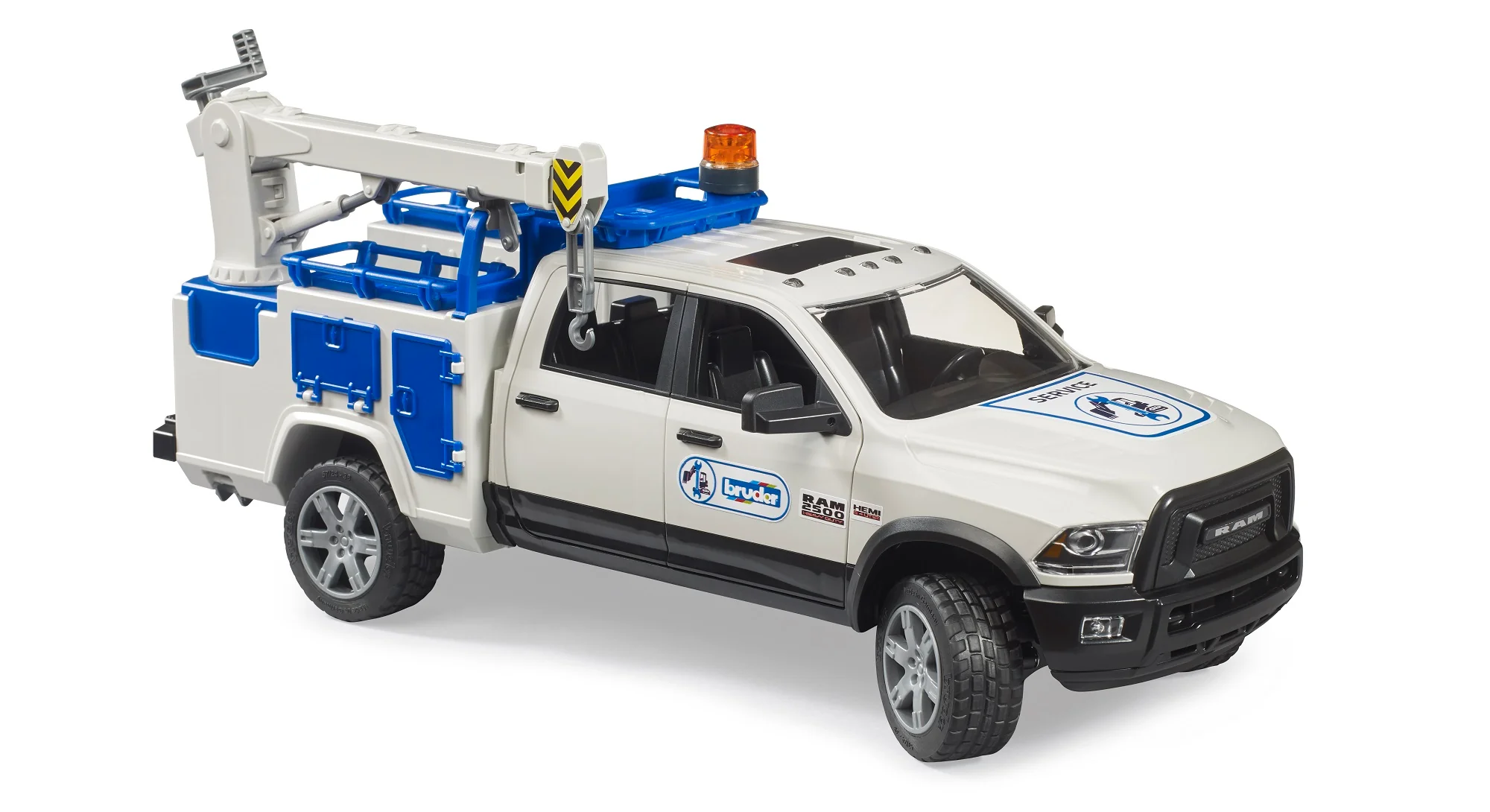 Bruder RAM Service Truck w/ Crane and Rotating Light - Image 5