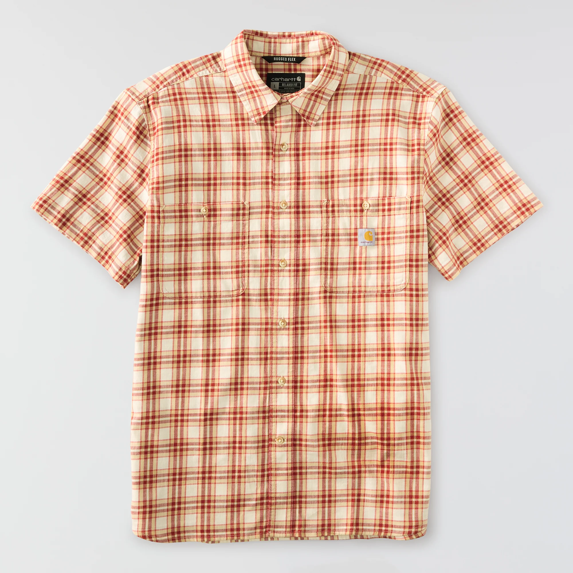 Carhartt Men's Bozeman Relaxed Short-Sleeve Plaid Shirt - Image 4