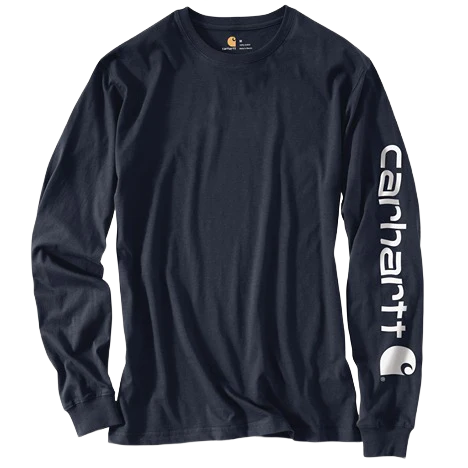 Carhartt Men's Loose Fit Heavyweight Logo Sleeve Graphic Long Sleeve T-Shirt - Image 47