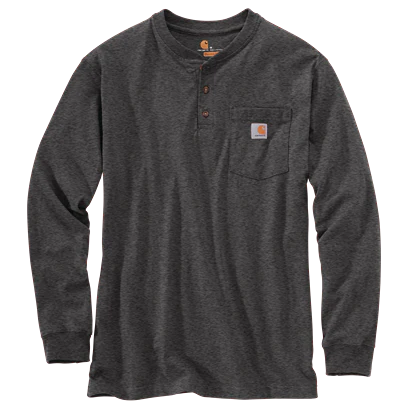Carhartt Men's Loose Fit Heavyweight Long-Sleeve Pocket Henley T-Shirt - Image 17