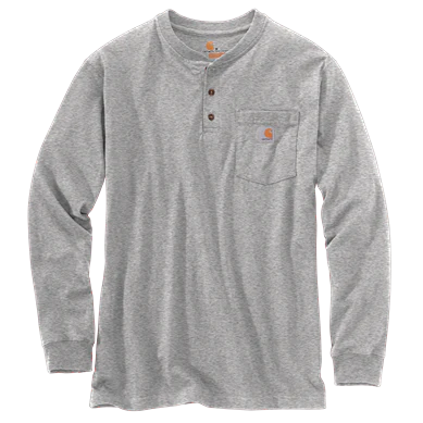 Carhartt Men's Loose Fit Heavyweight Long-Sleeve Pocket Henley T-Shirt - Image 25