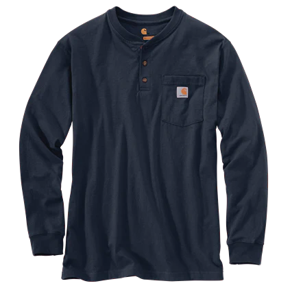 Carhartt Men's Loose Fit Heavyweight Long-Sleeve Pocket Henley T-Shirt - Image 38