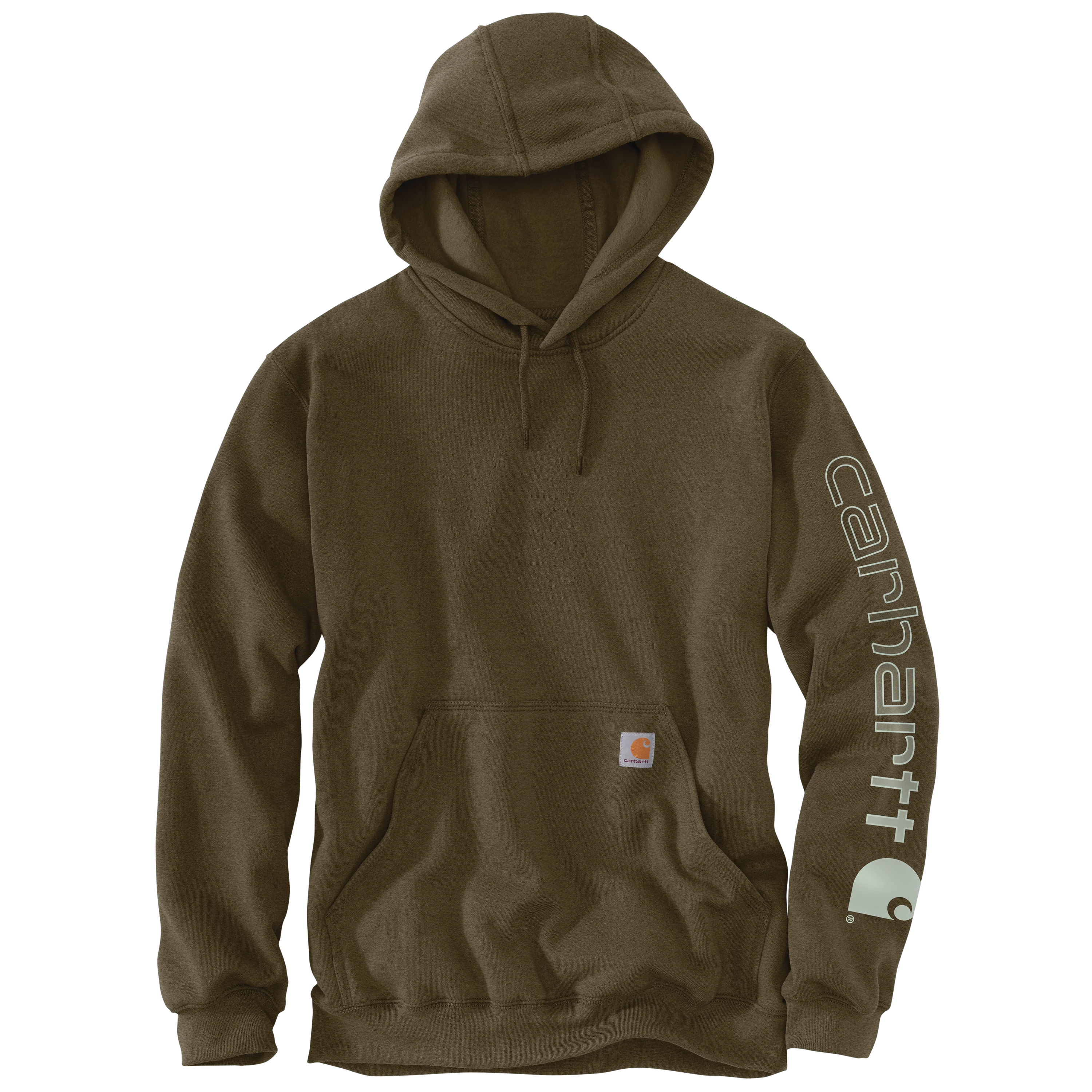 Carhartt Men's Loose Fit Midweight Logo Sleeve Graphic Hoodie - Image 29