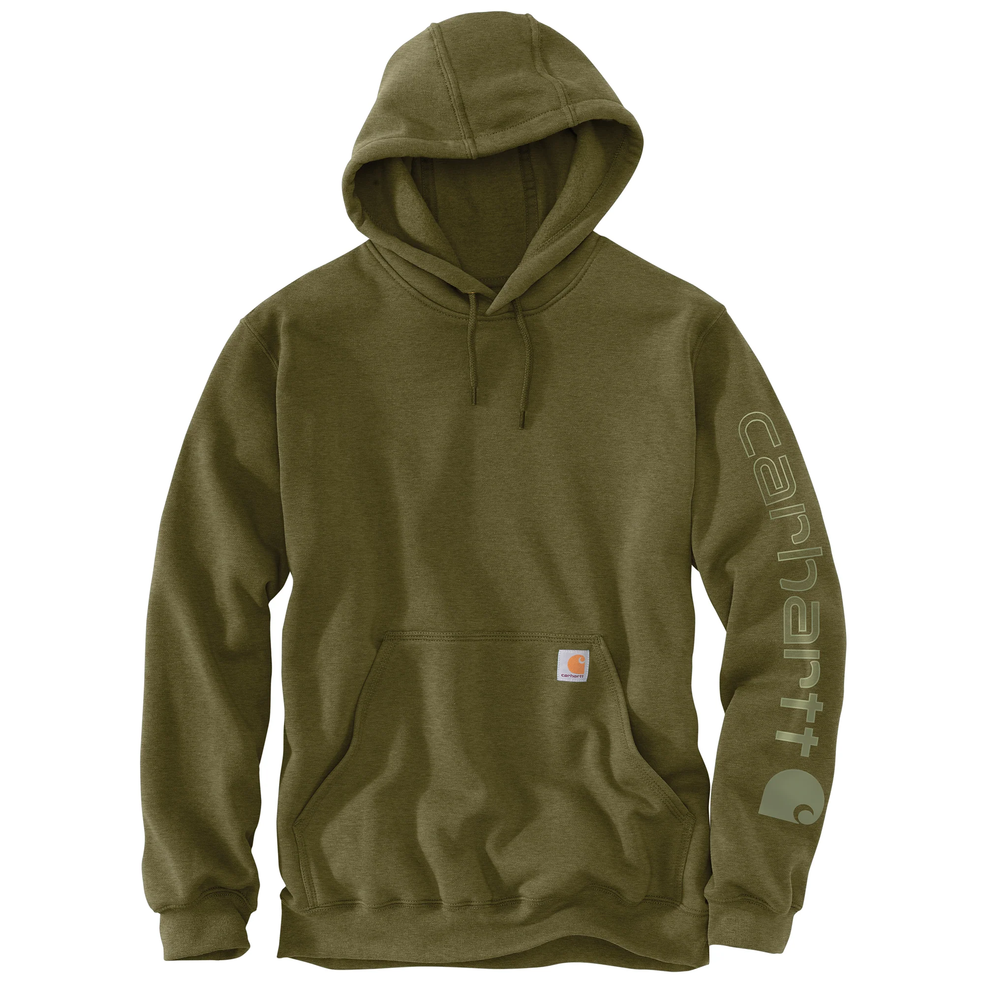 Carhartt Men's Loose Fit Midweight Logo Sleeve Graphic Hoodie - Image 53