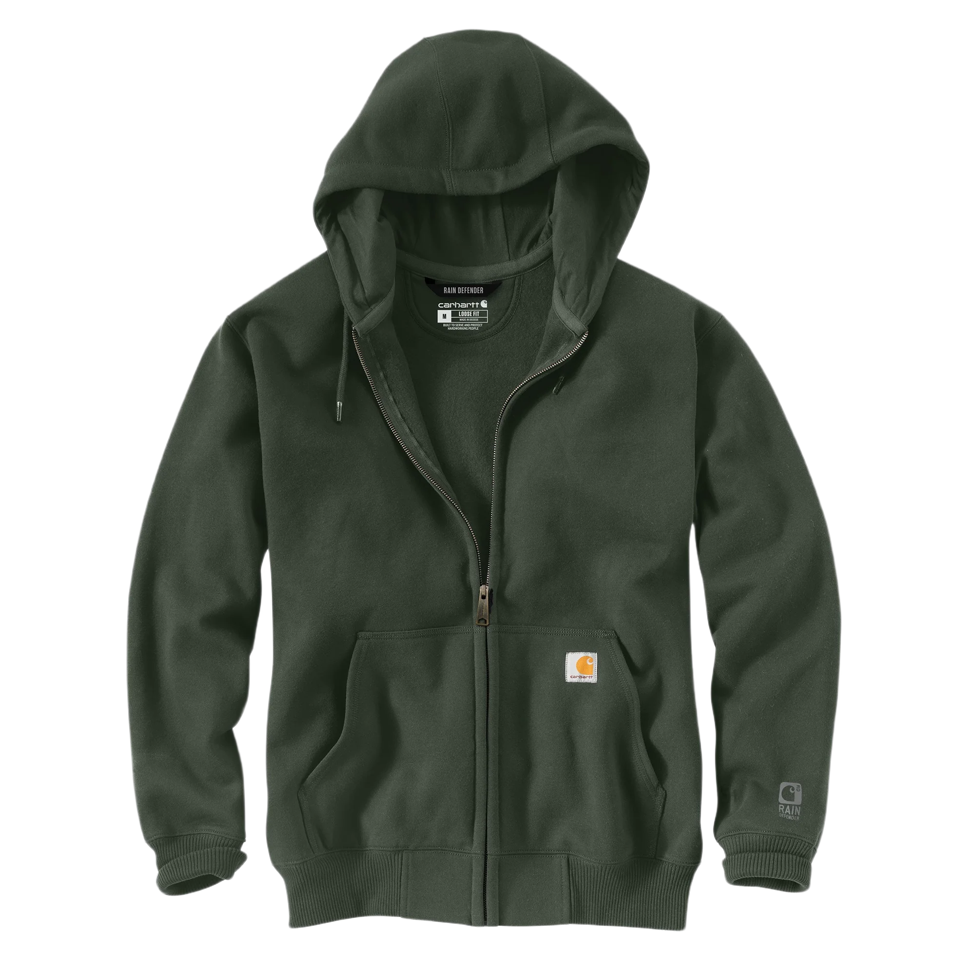 Carhartt Men's Rain Defender Loose Fit Heavyweight Full-Zip Sweatshirt - Image 39