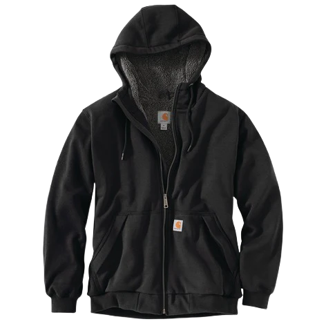 Carhartt Men's Rain Defender Relaxed Fit Midweight Sherpa-Lined Full-Zip Sweatshirt - Image 2