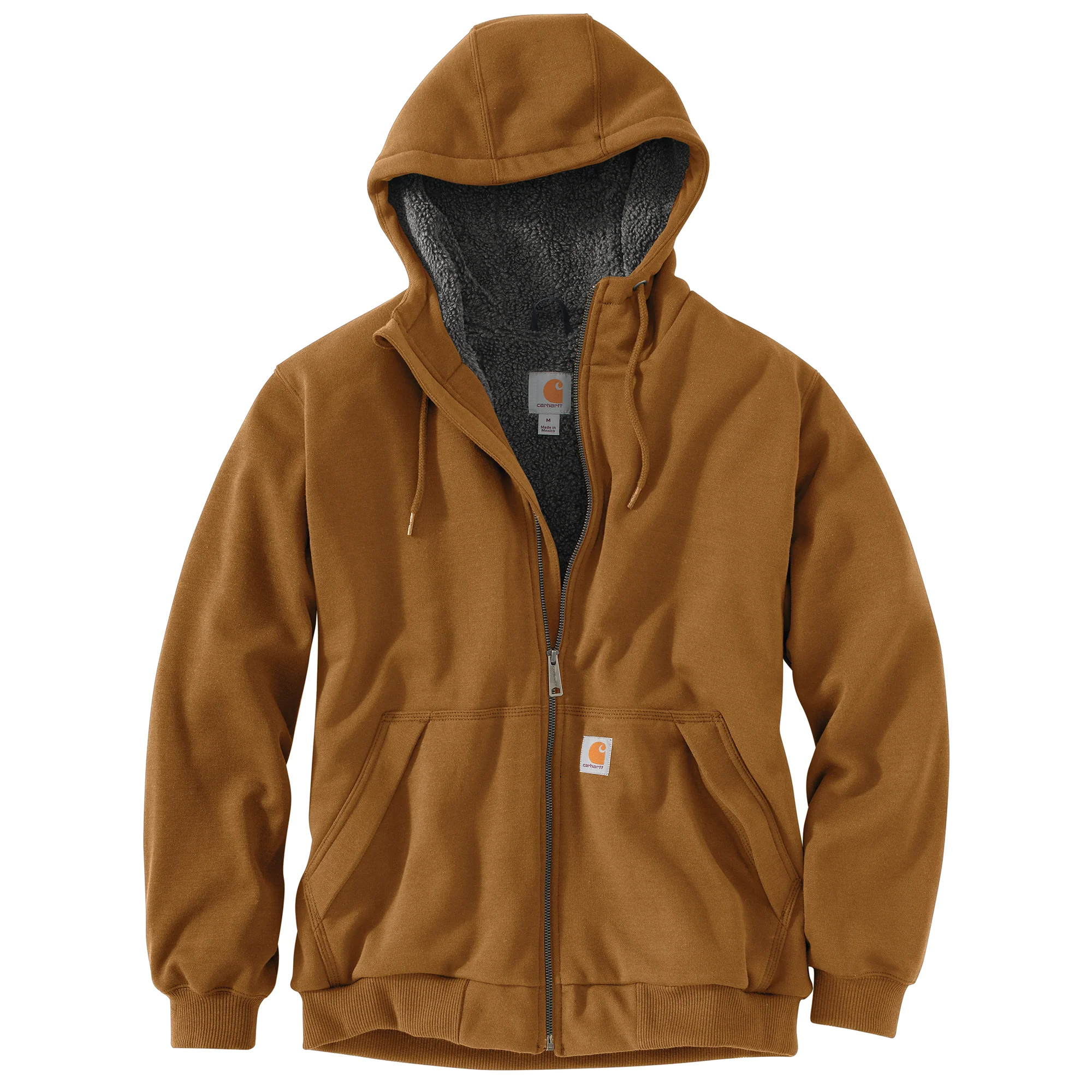 Carhartt Men's Rain Defender Relaxed Fit Midweight Sherpa-Lined Full-Zip Sweatshirt - Image 25
