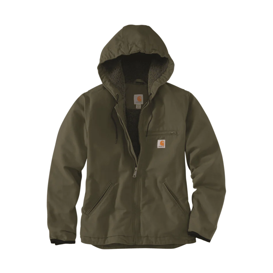 Carhartt Women's Sherpa Lined Loose Fit Washed Duck Jacket - Image 2