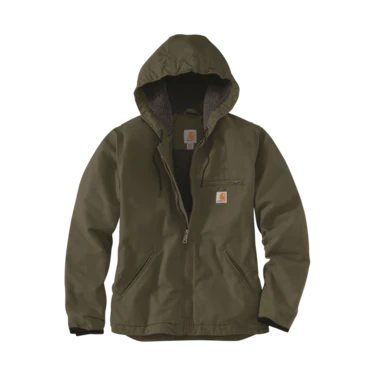 Carhartt Women's Sherpa Lined Loose Fit Washed Duck Jacket - Image 3