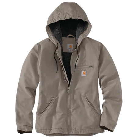 Carhartt Women's Sherpa Lined Loose Fit Washed Duck Jacket - Image 7