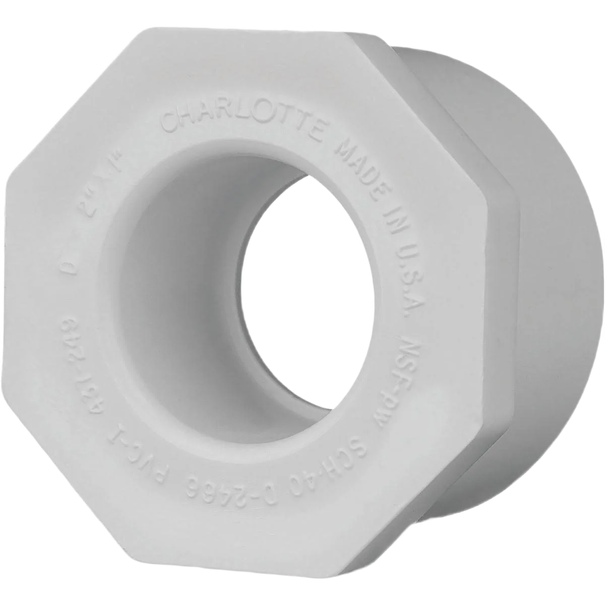 Charlotte Pipe 2" SPG x 1" Slip PVC Bushing