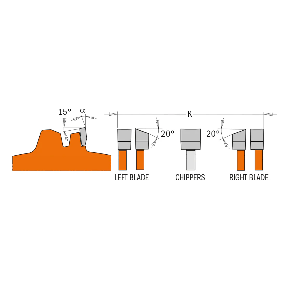 CMT Orange Tools Locked Dado Pro Set - Image 4