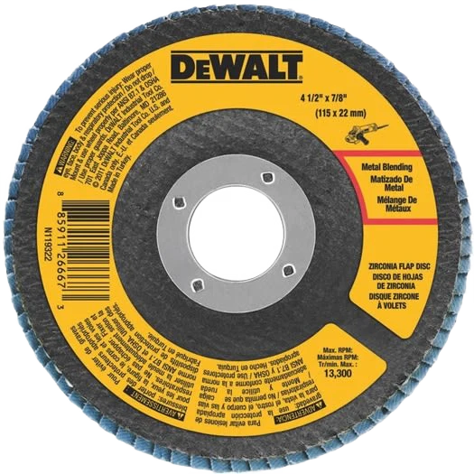 DEWALT 4-1/2 x 7/8" 60-Grit Zirconia T29 Flap Disc