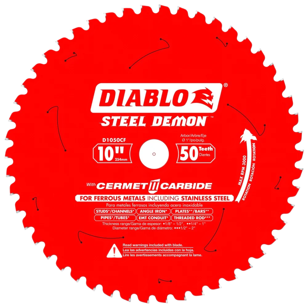 Diablo 10-In. 50 Tooth Cermet II Metal Cutting Saw Blade