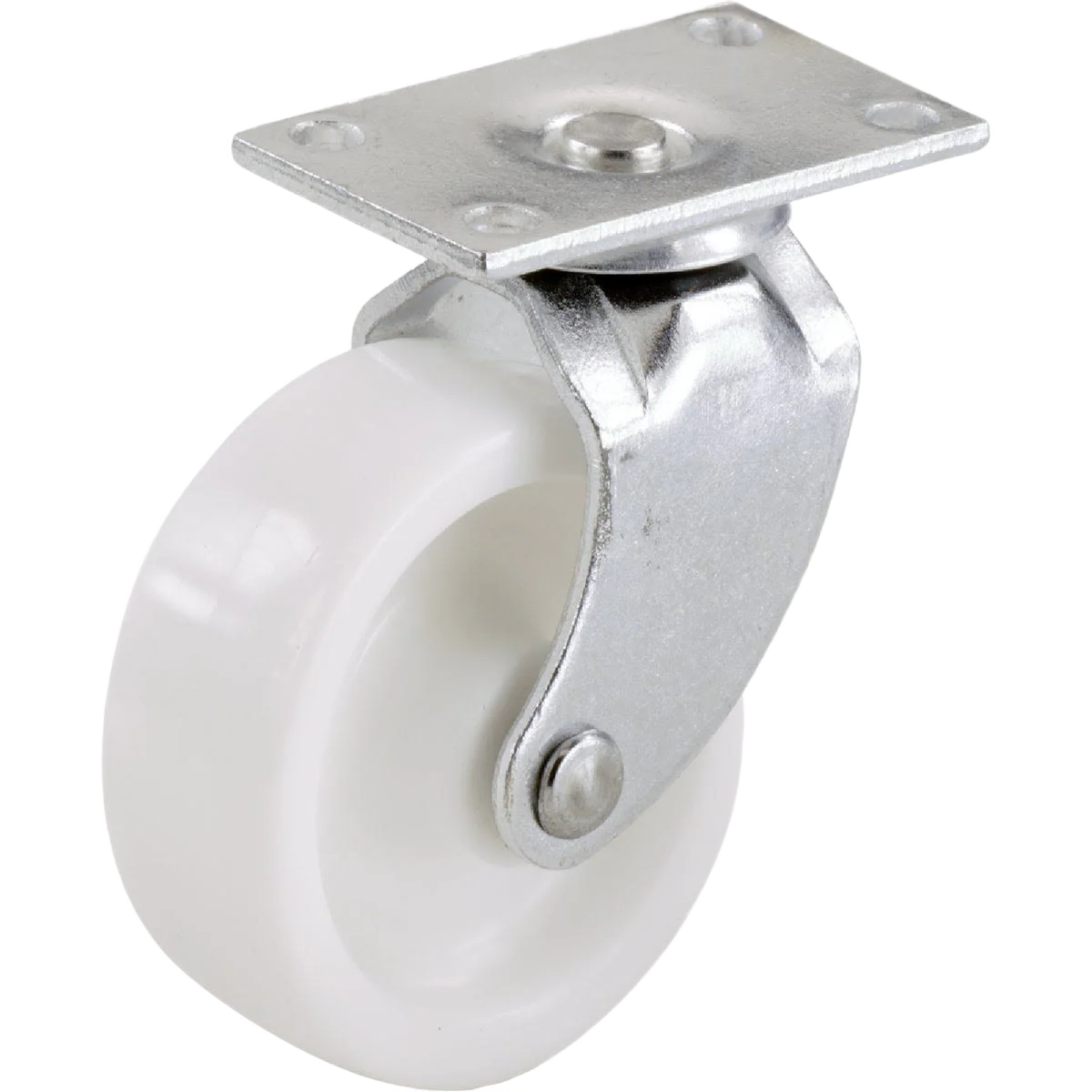 Do it Best 1-1/4 In. White Light-Duty Swivel Plate Caster, 4-Pack