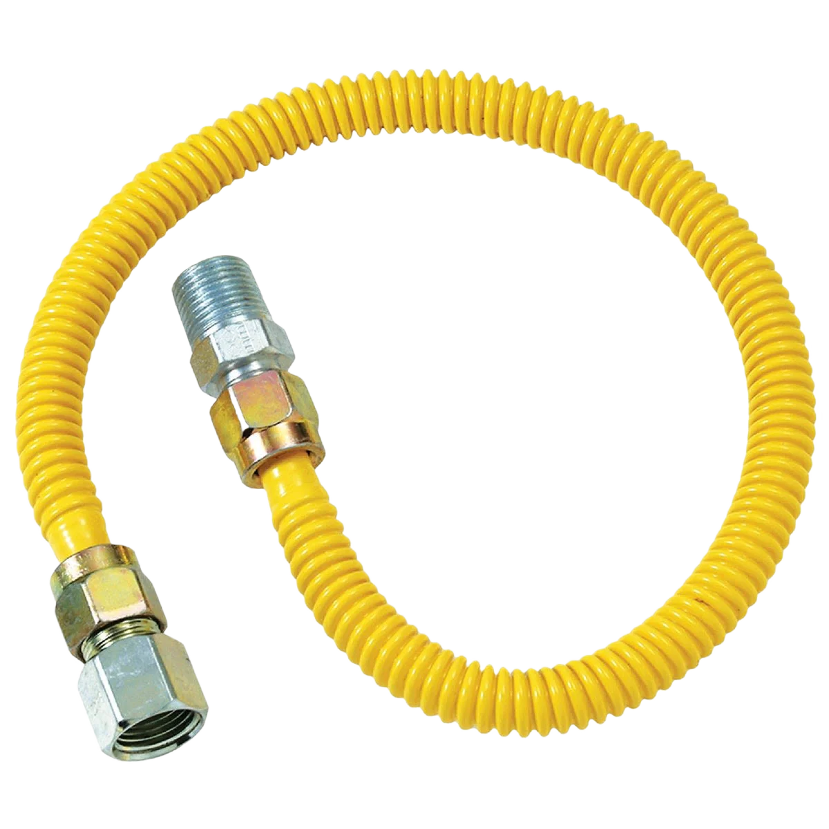 Dormont 1/2" OD x 48" Coated Stainless Steel Gas Connector, 1/2" FIP x 1/2" MIP