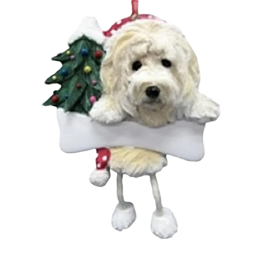 E&S Pets Personalized Goldendoodle Dangling Legs Ornament - Image 2