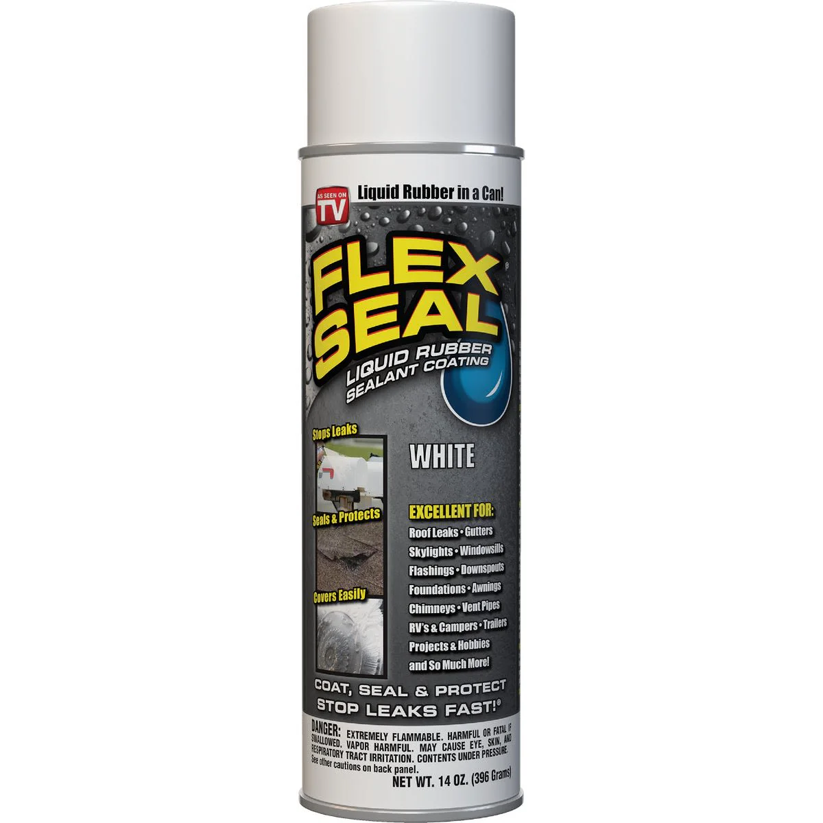 Flex Seal White Spray Rubber Sealant, 14 oz.
