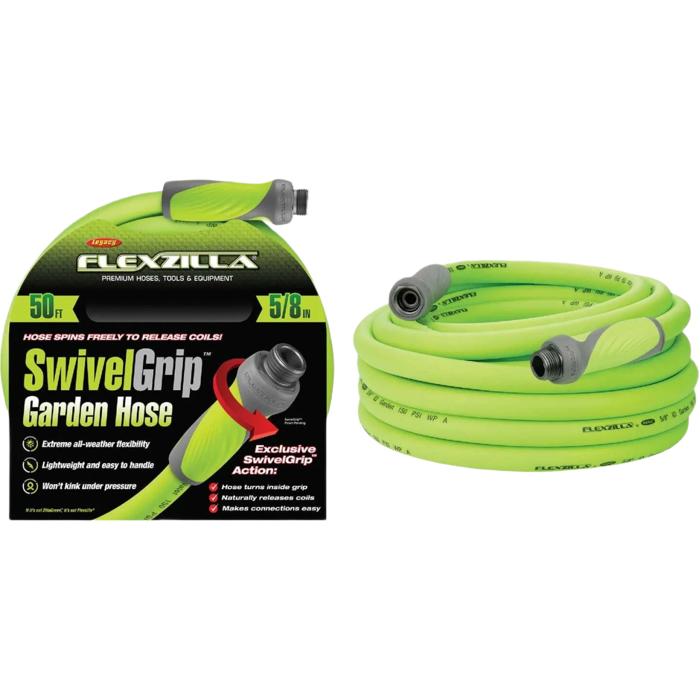 Flexzilla Garden Hose with SwivelGrip Connections, 50 ft. - Image 3