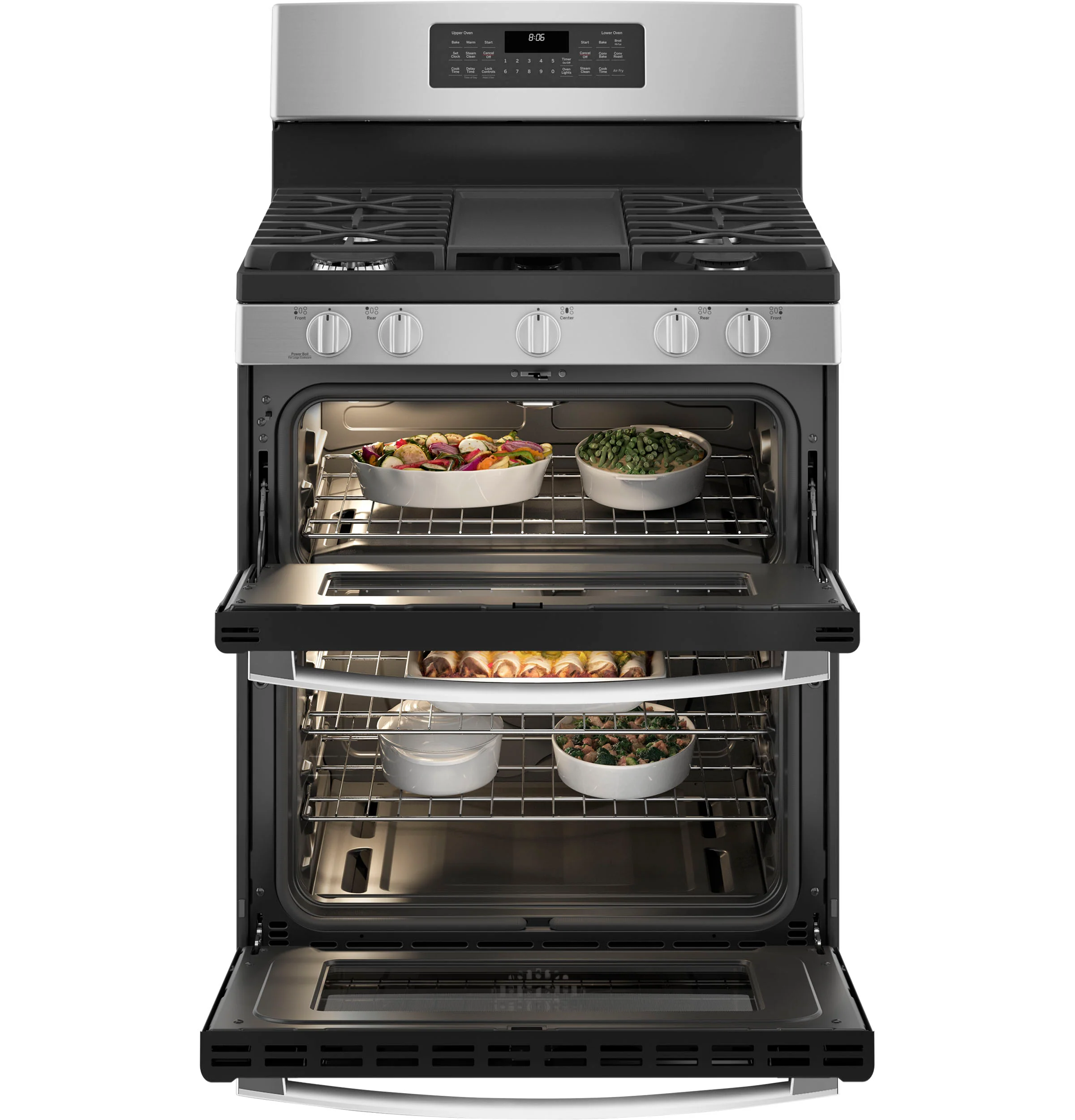 GE 30" Free-Standing Gas Double Oven Convection Range - Image 5