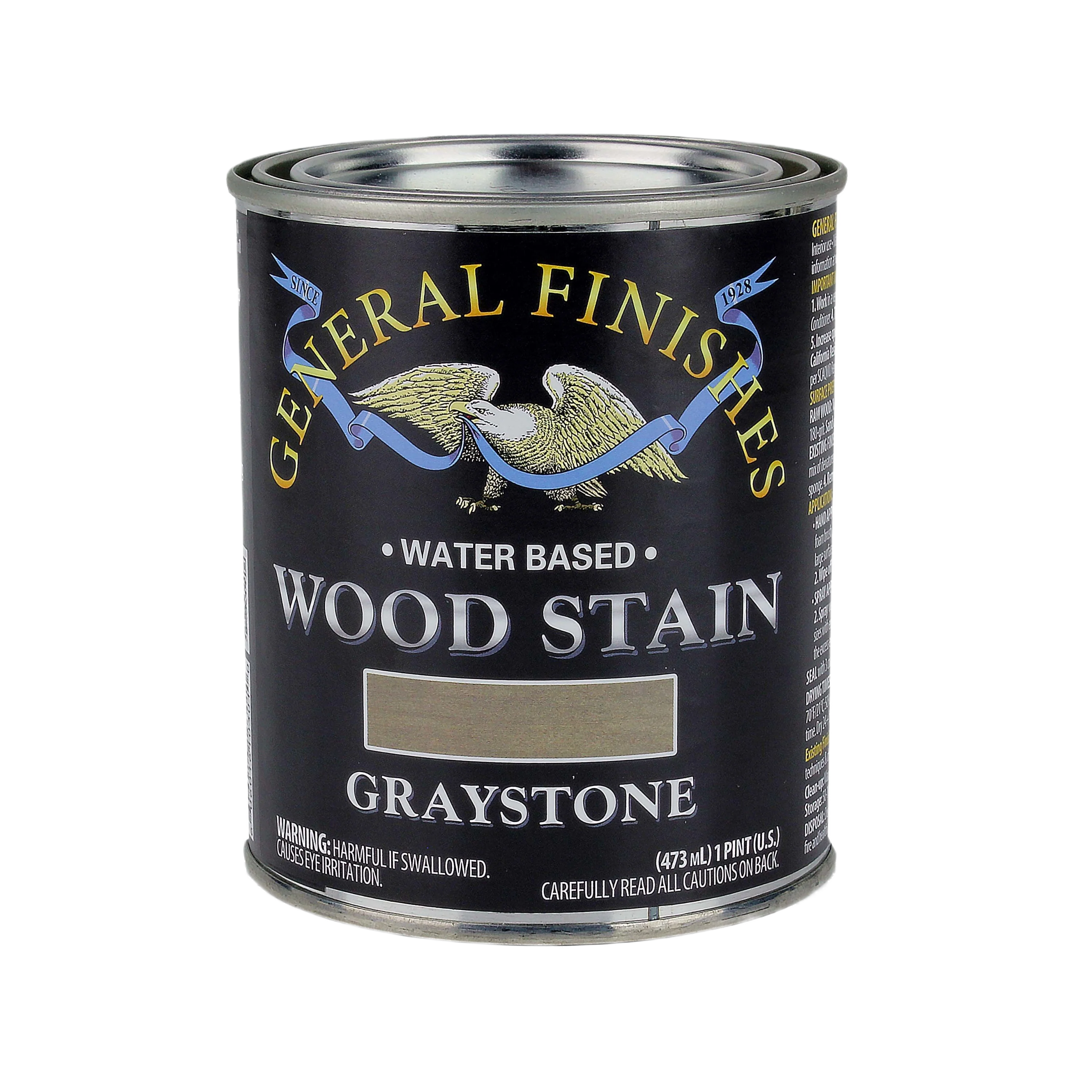 General Finishes Graystone Water Based Wood Stain, Quart