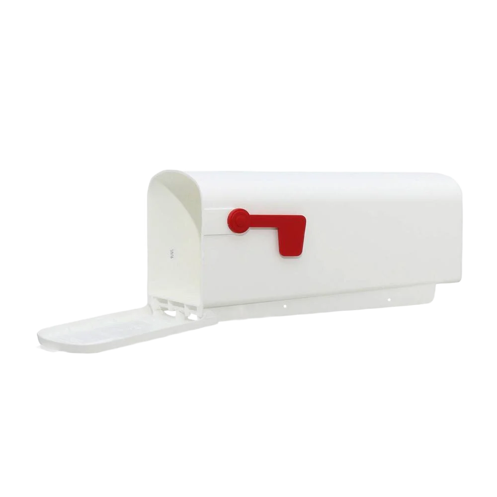Gibraltar Parsons White Medium Plastic Post Mount Mailbox - Image 2
