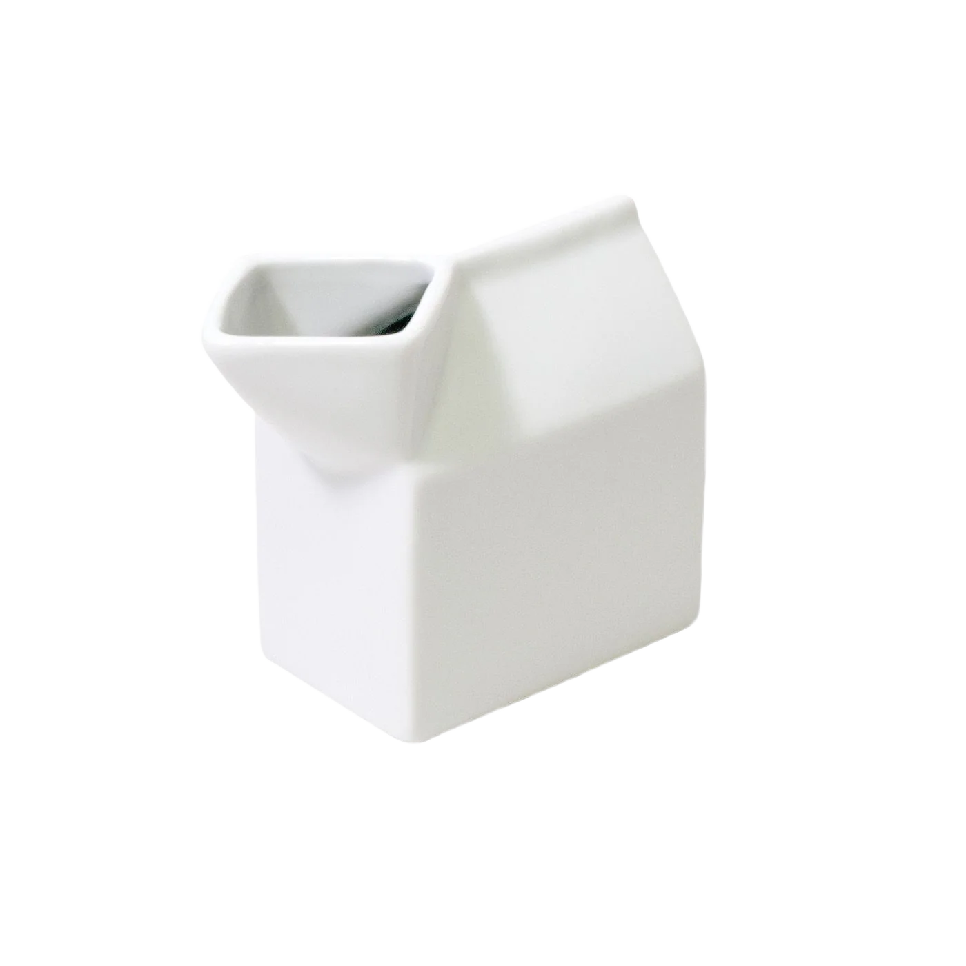 HIC Porcelain White Milk Carton Creamer, 6 oz.