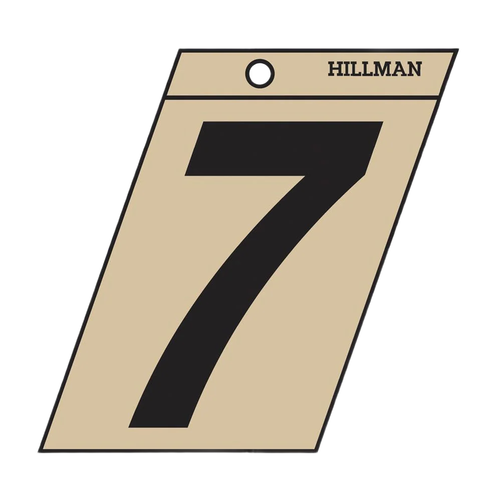Hillman 2-In. Adhesive Black & Gold House Number 7