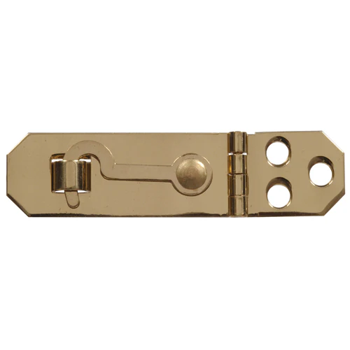 Hillman 3/4 x 2-3/4" Solid Brass Decorative Mini Hasp with Hook