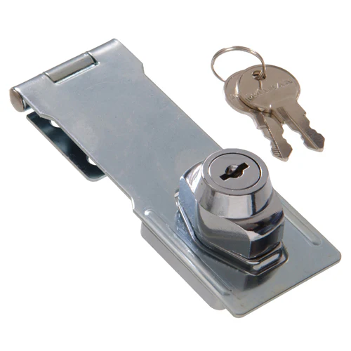 Hillman 4-1/2 in. Gate Keyed Safety Hasp Chrome Finish