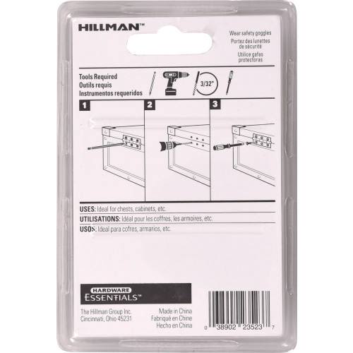 Hillman Hardware Essentials 2 in. Satin Nickel Broad Hinges, 2-Pack - Image 4