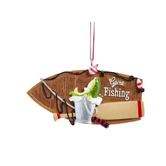 Kurt S. Adler Personalized Fishing Boat Ornament - Image 2