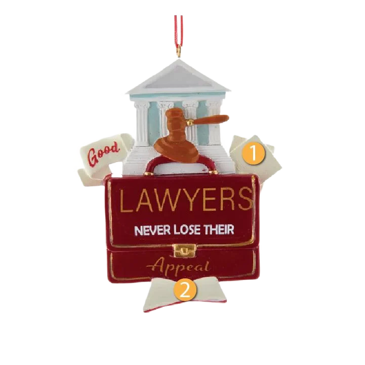Kurt S. Adler Personalized Lawyer's Appeal Ornament - Image 2