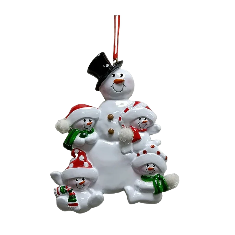 Kurt S. Adler Personalized Snowman Family of 4 Ornament - Image 2
