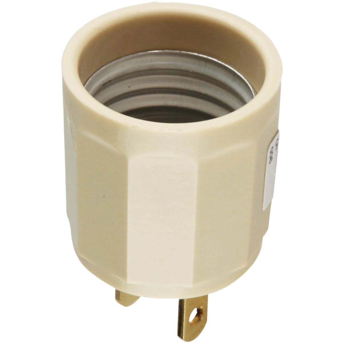 Leviton 600W 125V Ivory Outlet To Light Socket Adapter